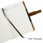 Leather Bound Writing Notebook College Ruled Journal with Pen Holder, 200 Pages