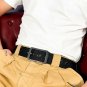 Casual Mens Webbing Belt for Jeans Prong Buckle 7 Holes Strap 1.5 inch Width