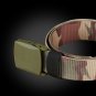 Camouflage Military Men's Web Belt with Plastic Buckle, Breathable Canvas Strap