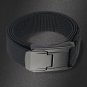 Black Military Web Canvas Belt for Men 1.5 inch Nylon Strap with Black Buckle