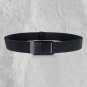 Black Military Web Canvas Belt for Men 1.5 inch Nylon Strap with Black Buckle