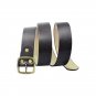 Full Grain Genuine Leather Belt with Luxury Brass Buckle for Men Big and Tall