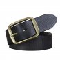 Full Grain Genuine Leather Belt with Luxury Brass Buckle for Men Big and Tall