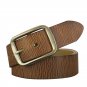 Full Grain Genuine Leather Belt with Luxury Brass Buckle for Men Big and Tall