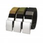 Men's Tactical Belt Reversible Webbed Strap with Automatic Metal Buckle 49 inch