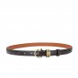 Women's Original Leather Belt for Jeans and Dresses Metal Loop Skinny Fit Size L