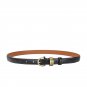 Women's Original Leather Belt for Jeans and Dresses Metal Loop Skinny Fit Size L