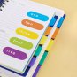 A5 Hardcover 5 Subjects Spiral Notebook for Back to School, Work, 300 Pages