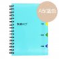 4 Subject HardCover Spiral Lined Notebook for Back to Schoool A5 Size, 240 Pages