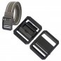 Tactical Mens Belt with Durable Webbed Strap and Metal Buckle, Black White Brown