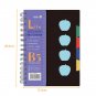 4 Subject Spiral Lined Notebook 210 Pages for Office and School, B5 Hardcover