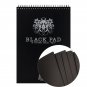 A4 Spiral Notebook with Black Pages Black Sketchbook for Drawing, Scrapbooking