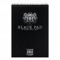A4 Spiral Notebook with Black Pages Black Sketchbook for Drawing, Scrapbooking