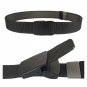 Tactical Men's Fashion Belt Durable Reverse Canvas Strap with Black Metal Buckle