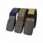 Tactical Men's Fashion Belt Durable Reverse Canvas Strap with Black Metal Buckle