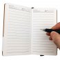 Pocket Size Leather Writing Notepad with Pen 200 Pages Portable Journal Diary