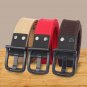 Men's Belt for Jeans Single Prong Metal Buckle Canvas Webbed Strap with Holes