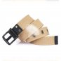 Men's Belt for Jeans Single Prong Metal Buckle Canvas Webbed Strap with Holes
