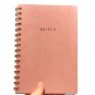 Pack of 3 Pink Spiral Notebook College Rulled diary for Writing, Soft Leather