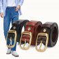 Full Grain Cow Leather Mens Belt for Jeans 1.3" Width Classic Casual Style