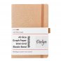 320 Pages Graph Paper Journal Soft Leather Grid Notebook with Elastic Band, A5