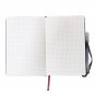 320 Pages Graph Paper Journal Soft Leather Grid Notebook with Elastic Band, A5