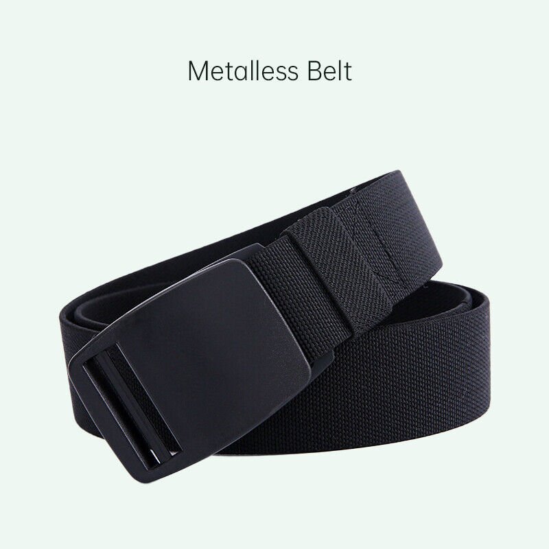 Metalless Belt for Men 1.5" Width Webbing Strap Non Metal Buckle