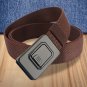 Big and Tall Elastic Men's Belt with Quick Release Aluminium Metal Buckle
