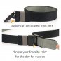 Extra Long Reversible Webbing Belt for Men Dual Color Strap with Rotate Buckle
