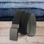 Extra Long Reversible Webbing Belt for Men Dual Color Strap with Rotate Buckle