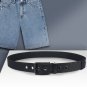 Mens Tactical Belt for Jeans Big and Tall Black Single Prong Buckle 1.5" Width