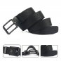 Mens Tactical Belt for Jeans Big and Tall Black Single Prong Buckle 1.5" Width