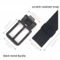 Mens Tactical Belt for Jeans Big and Tall Black Single Prong Buckle 1.5" Width