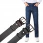 Leather Men's Work Belt, Durable Genuine Full Grain Leather Double Prong Belts