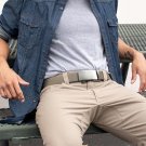 Men's Large Buckle Elastic Web Belt, 1.5 inch Waist Belt for Jeans and Shorts