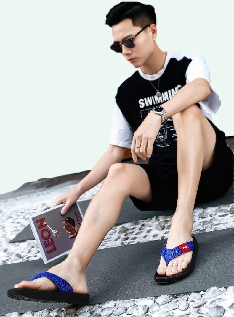 Men's Outdoor Thong Sandals Flip Flops Beach Shoes Rubber Sole Lightweight