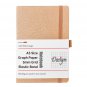 320 Pages Soft Leather Grid Paper Notebook Graph Paper Diary Notepad for Design