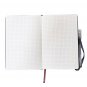 320 Pages Soft Leather Grid Paper Notebook Graph Paper Diary Notepad for Design