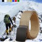 Nylon Breathable Military Men Waist Belt for Jean with Metal Buckle 120cm