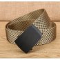 Nylon Breathable Military Men Waist Belt for Jean with Metal Buckle 120cm