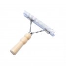 Long Tooth Undercoat Dog Rake Grooming Brush with Wood Handle for Long Hair Pet