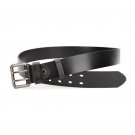 Pure Leather Belt Men Original Waist Belt with Double Prong Buckle for Daily Use