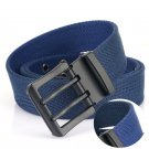 Men's Double Prong Casual Canvas Grommet Belt for Jeans, Reversible Web Strap