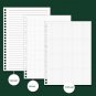 Large B5 Hard Cover Spiral Notebook with Index Tabs, Ruled, Grid, Dot, 160 Pages