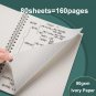 Large A4 Size Transparent Cover Graph Paper Spiral Notebook 160 Pages 8.3" x 11"