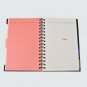 2 PCS A5 Size Hardcover 5 Subject Spiral Notebook with Divider College Rueld