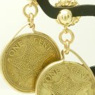 Bahama Starfish 1 Cent Coin Earrings 14 kt Gold Filled  Coin jewelry
