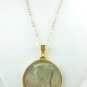 1969-D Kennedy/JFK Half Dollar 14kt Gold Filled Coin Pendant and Chain Coin jewelry
