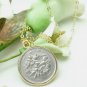 Japanese 100 Yen Coin Pendant 14kt Gold Filled Necklace Chain Coin jewelry