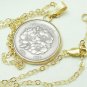 Japanese 100 Yen Coin Pendant 14kt Gold Filled Necklace Chain Coin jewelry